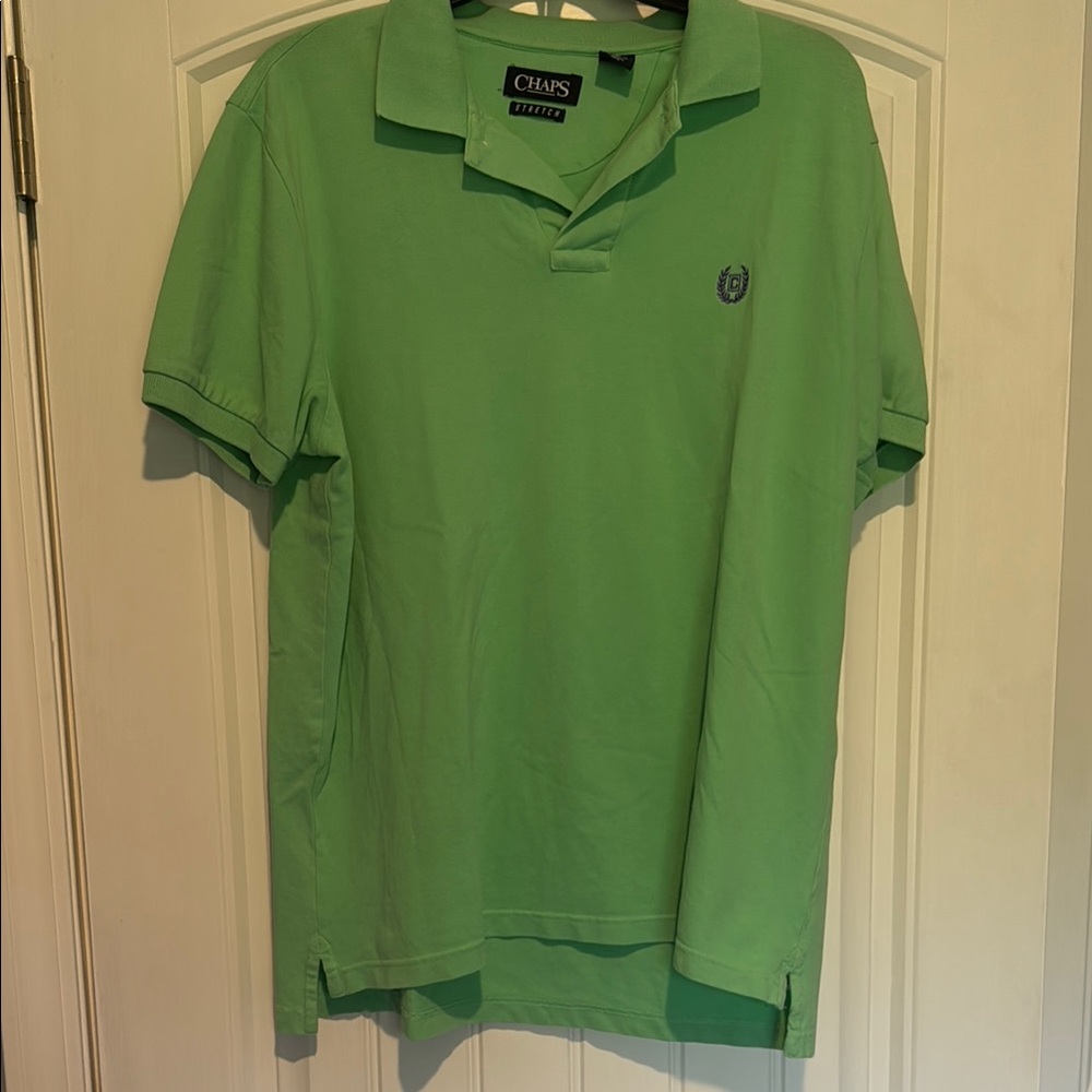 Chaps Mint Green Polo Shirt Classic Short-Sleeve Design